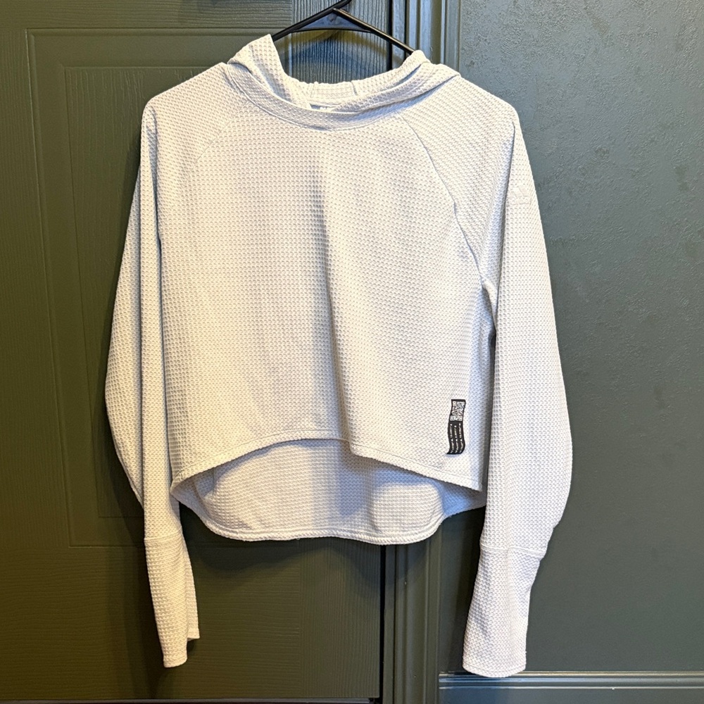 Adidas Women's Adapt to Chaos Cropped Hoodie (Baby Blue)